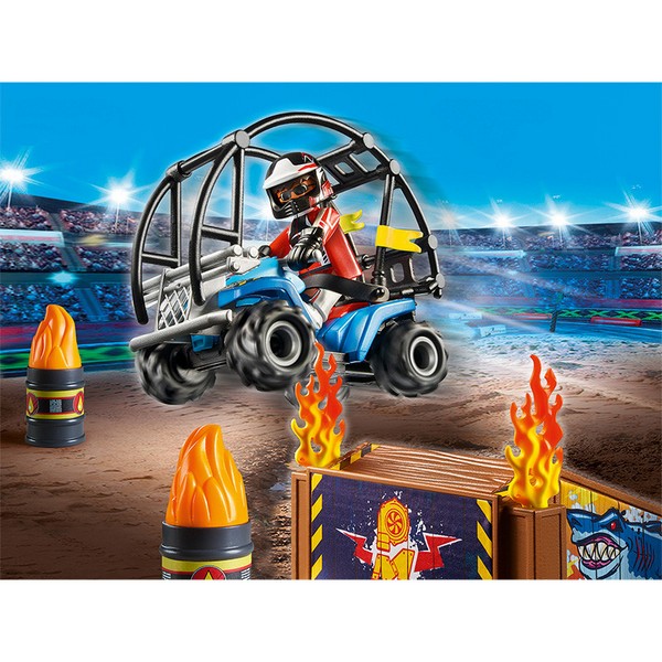 Playmobil 70820 Starter Pack Kaszkadőr quaddal és lángoló rámpával